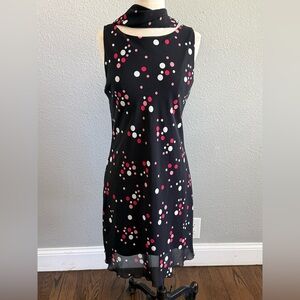 Vintage Polka Dot Dress with Scarf Size‎ 7